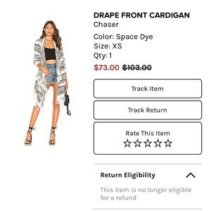 Chaser cardigan size xs